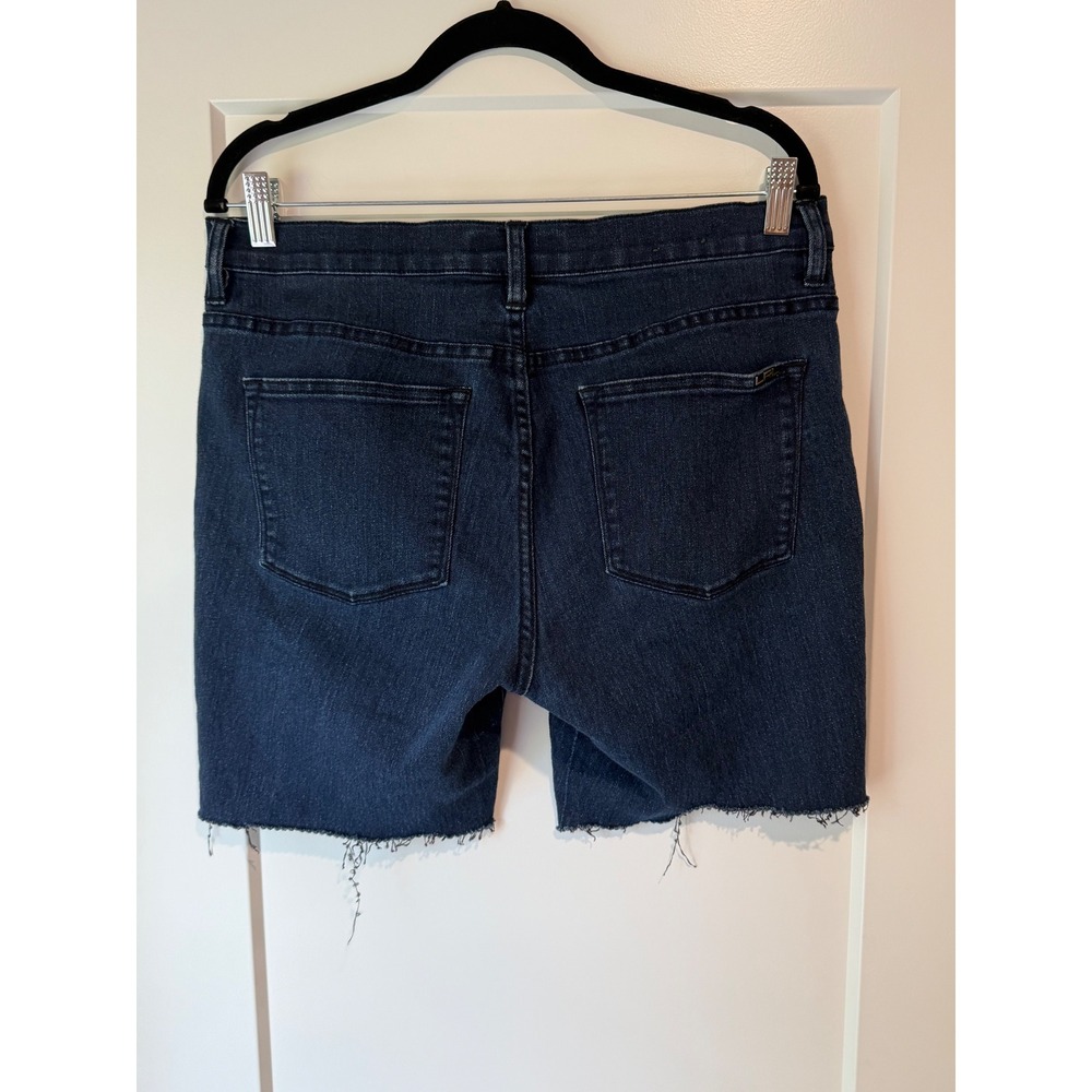 Lauren Ralph Lauren Denim Bermuda Shorts Womens 12 Dark Wash Stretch Raw Hem - Picture 3 of 3